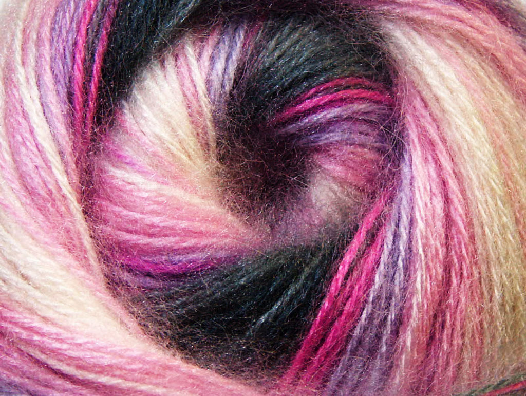 Angora Aktiv fonal, szürke , rózsaszín, lila
